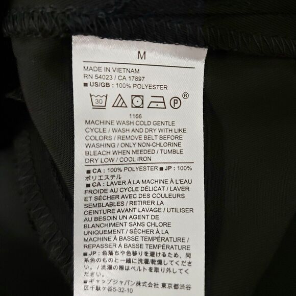 Banana Republic Shirt Dress Womens Medium Black Satin Twill Mini Tie Waist Shift - Picture 9 of 12